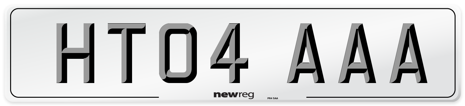 HT04 AAA Number Plate from New Reg